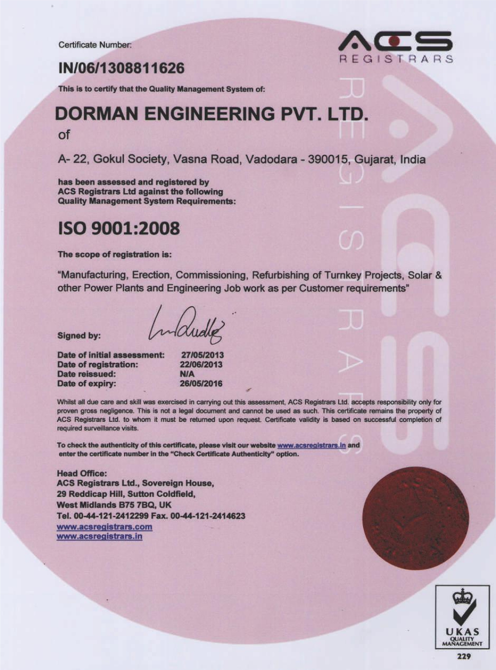 certificates