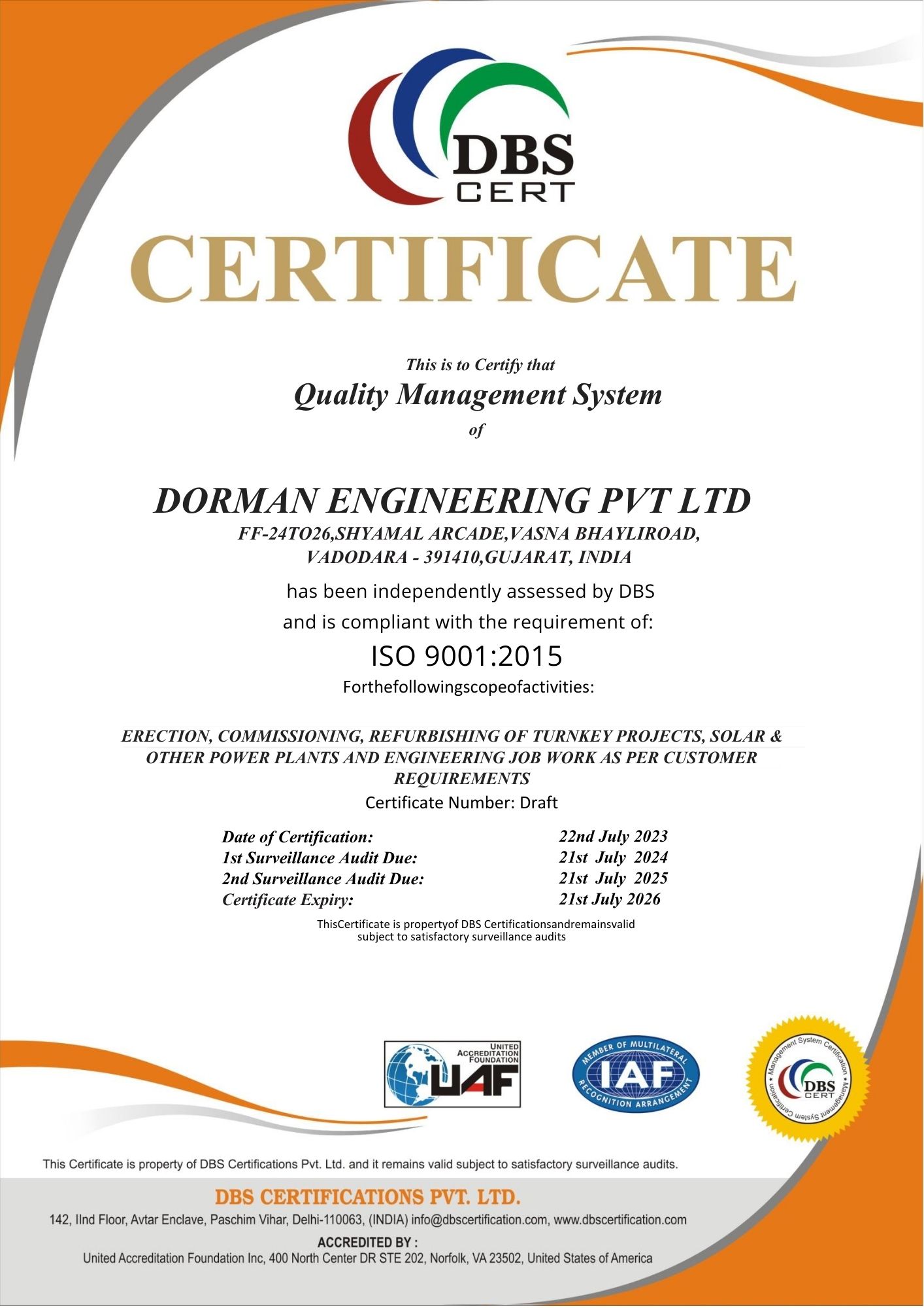 certificates